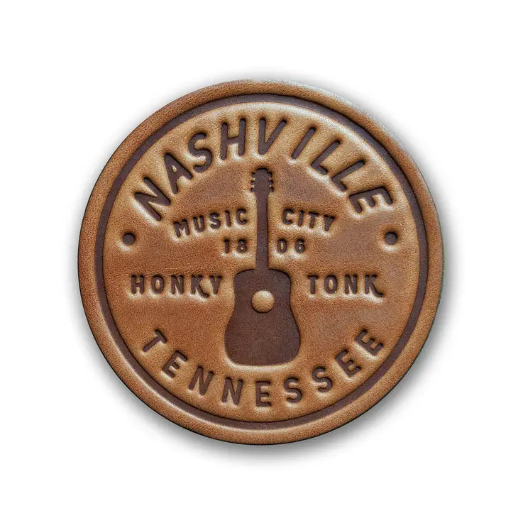 Nashville Leather Coaster