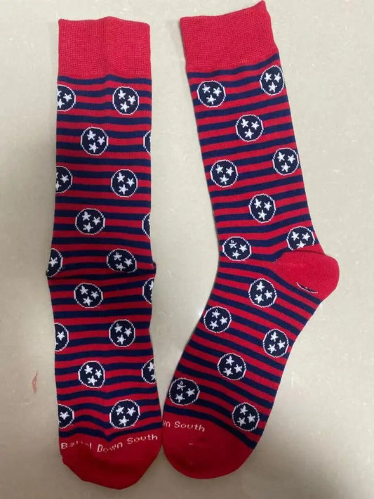 Red/Blue Tri Star Socks